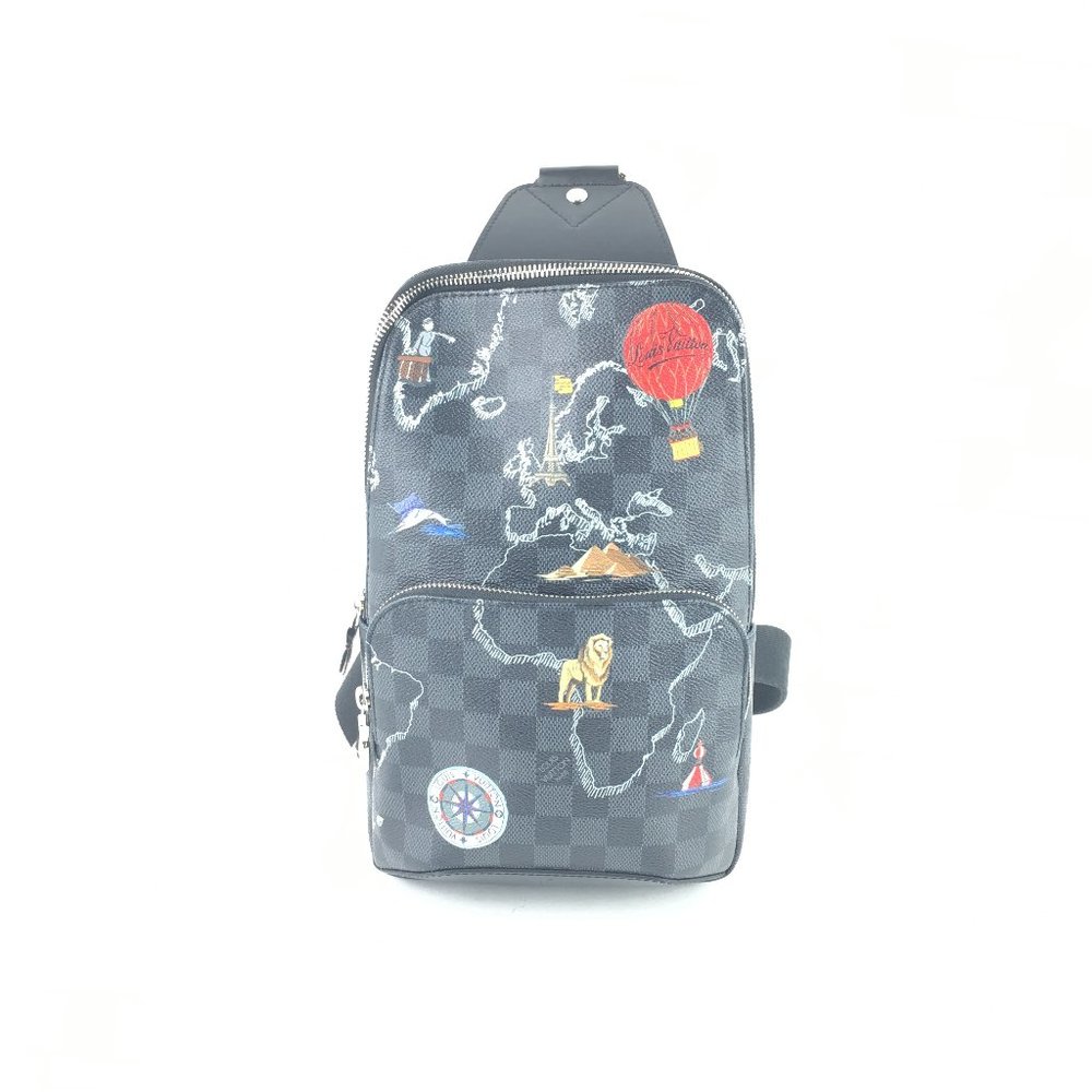 Louis Vuitton Damier Graphite World Map Avenue Sling Bag